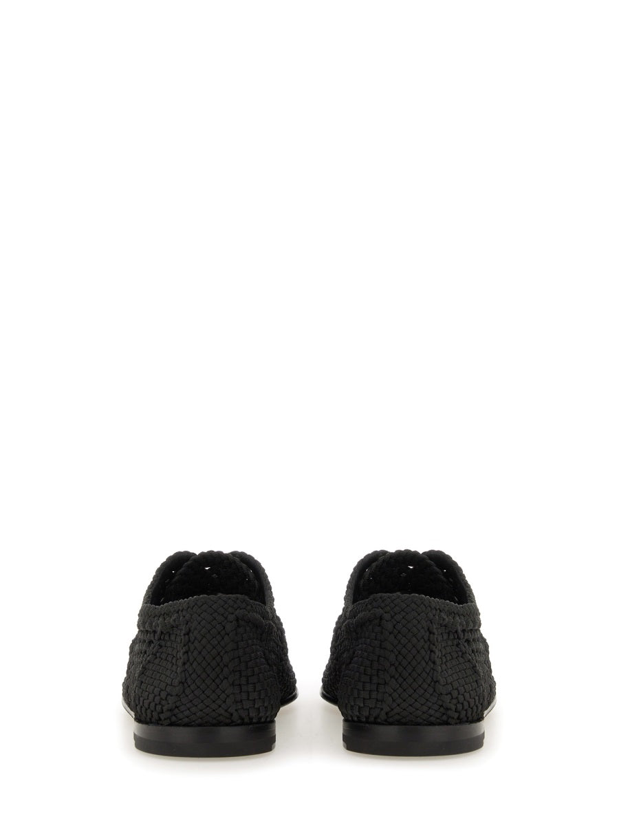 Dolce & Gabbana Men Woven Fabric "Derby" Shoe DOLCE & GABBANA
