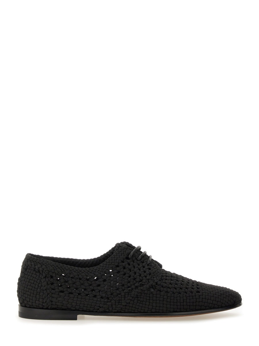 Dolce & Gabbana Men Woven Fabric "Derby" Shoe DOLCE & GABBANA