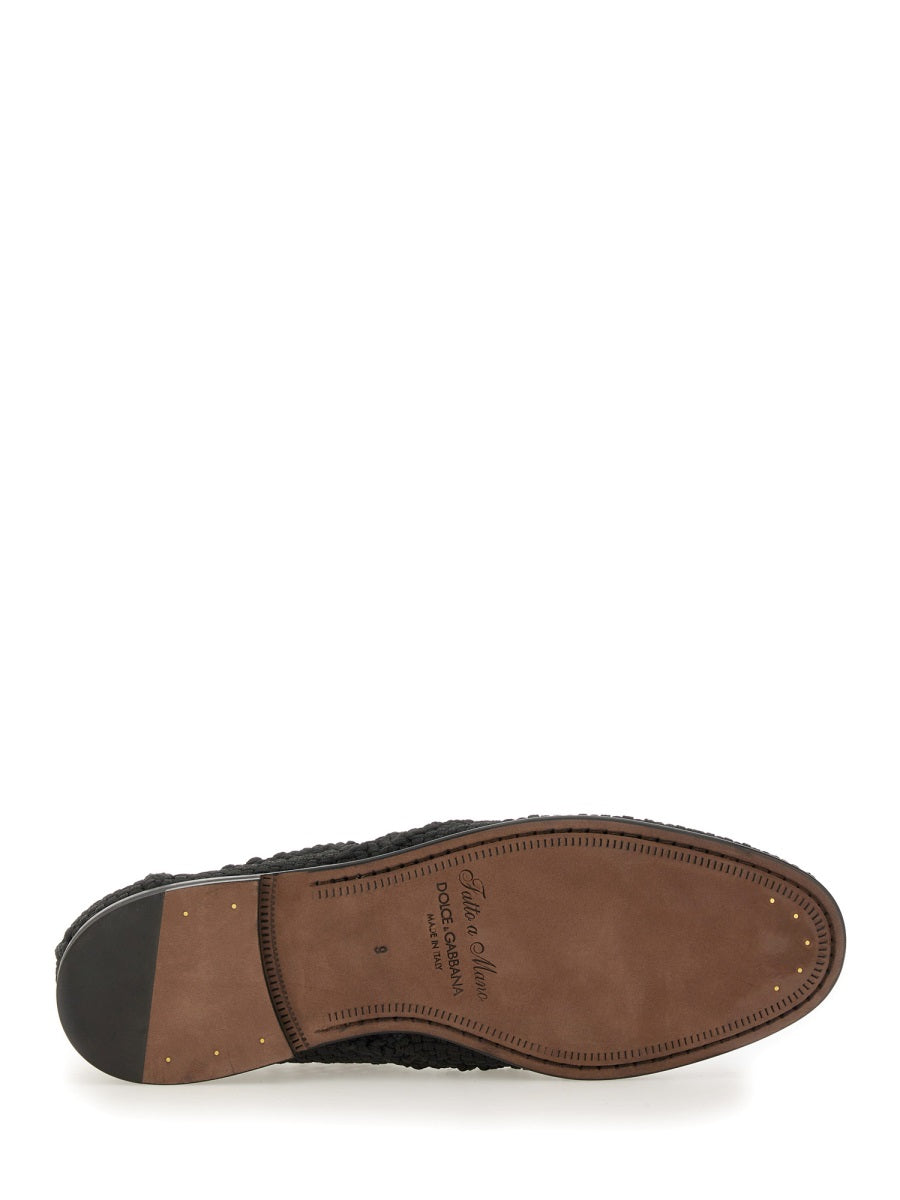 Dolce & Gabbana Men Woven Fabric "Derby" Shoe DOLCE & GABBANA