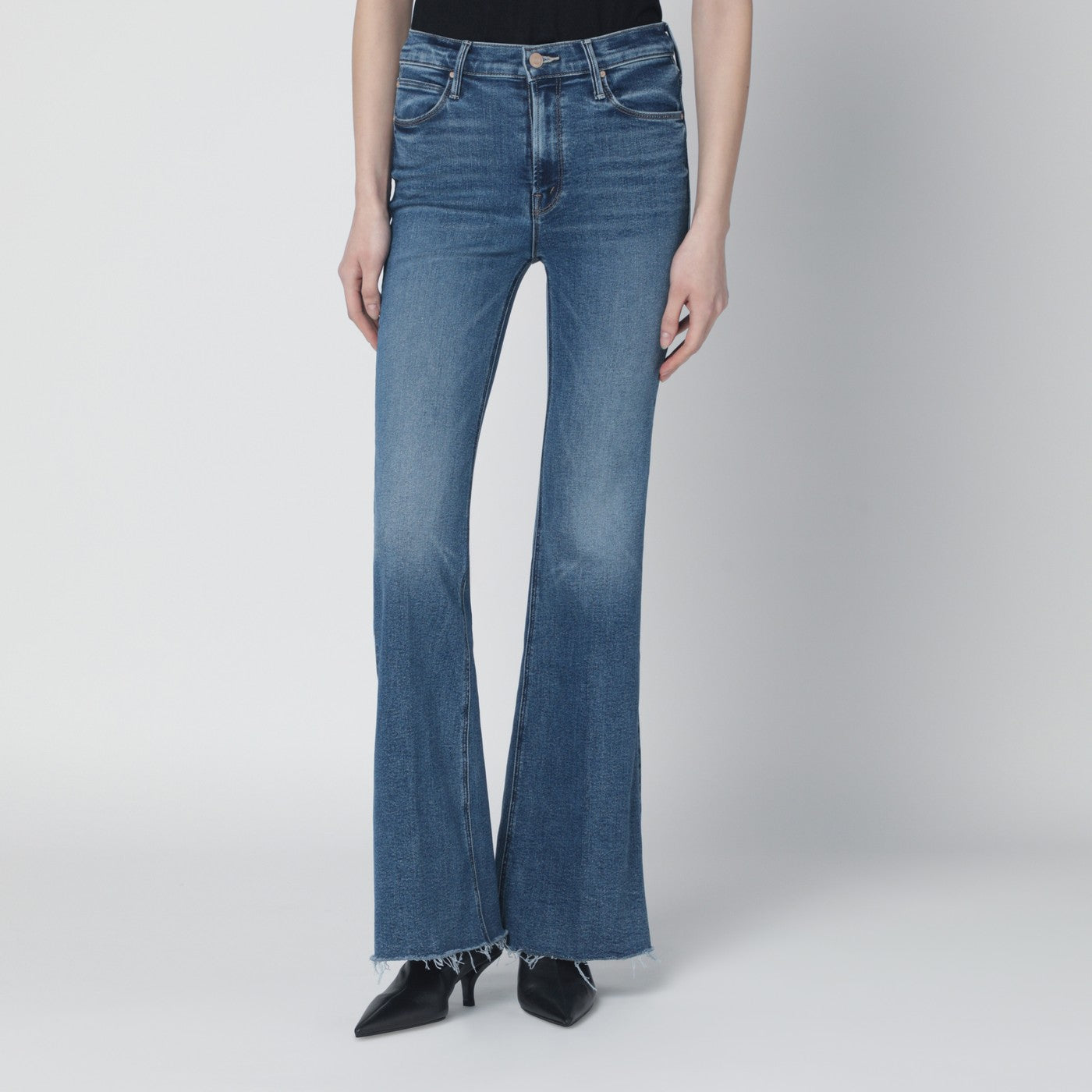 Mother Doozy Sneak Fray Flared Jeans Women Mother