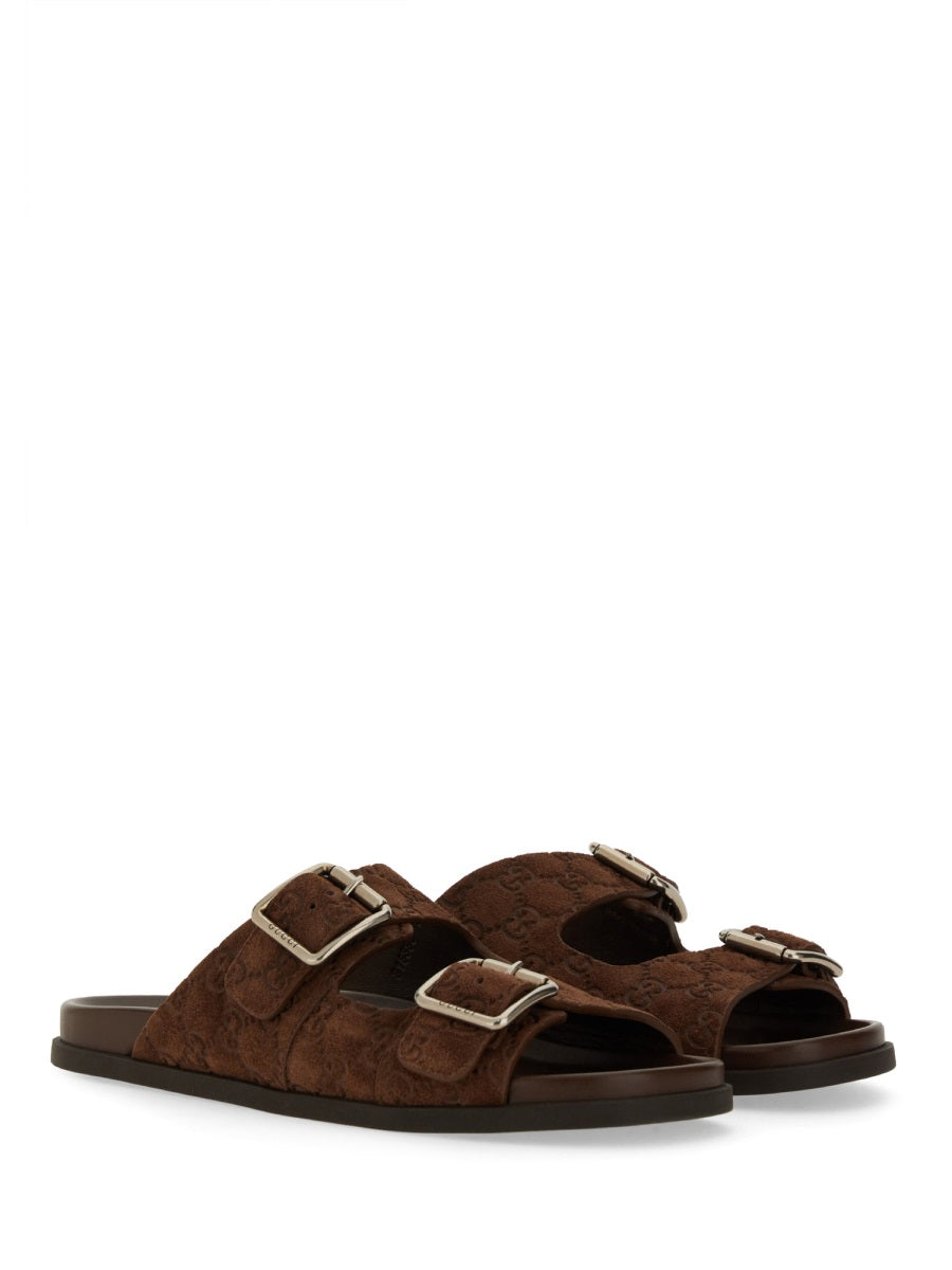 Gucci Men Leather Slider Sandal GUCCI