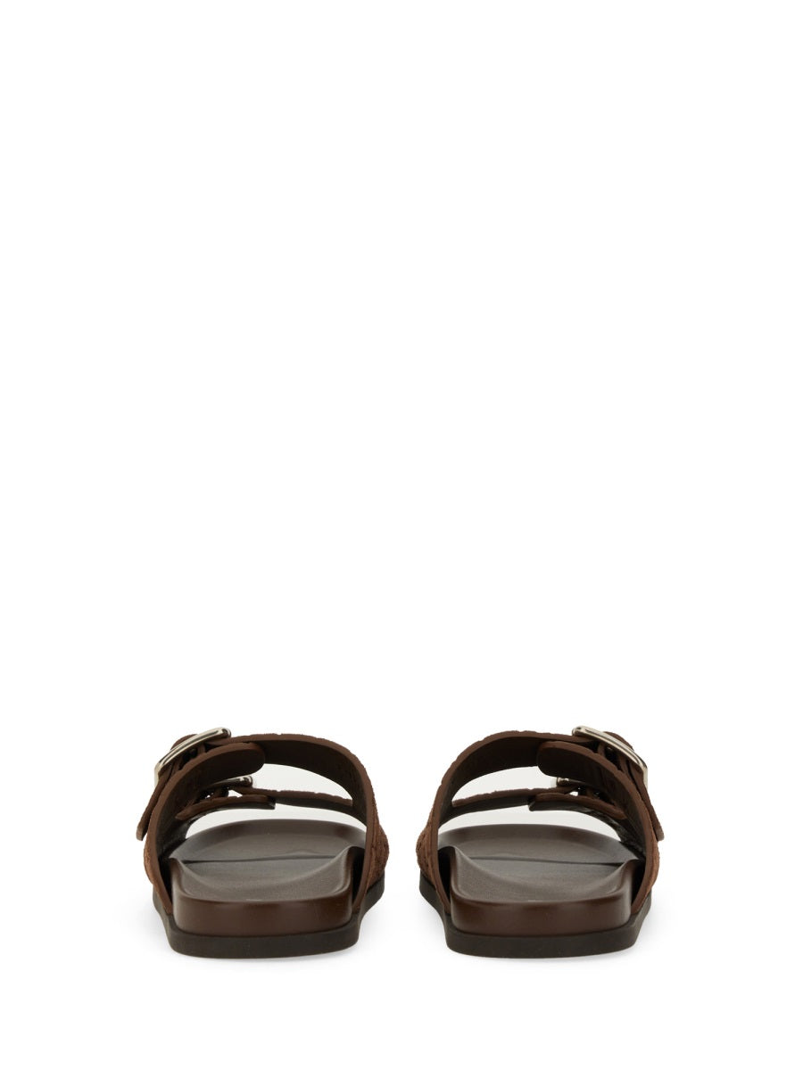 Gucci Men Leather Slider Sandal GUCCI