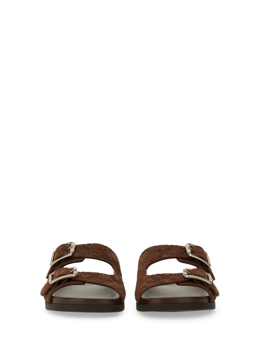 Gucci Men Leather Slider Sandal GUCCI