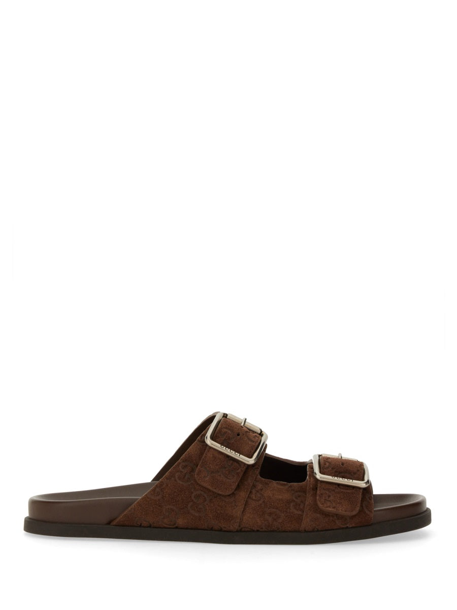 Gucci Men Leather Slider Sandal GUCCI