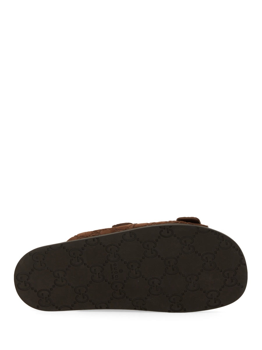 Gucci Men Leather Slider Sandal GUCCI