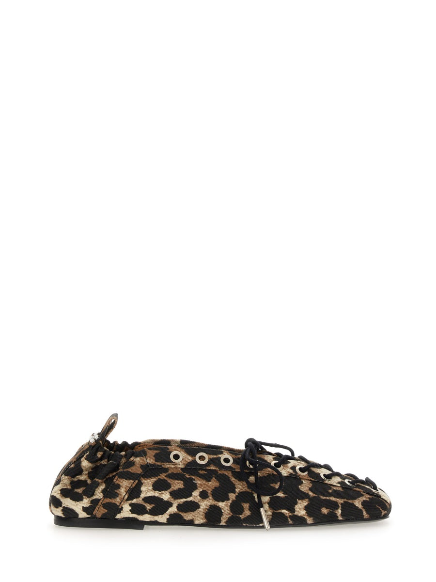Ganni Women Ballerina Lace-Up GANNI
