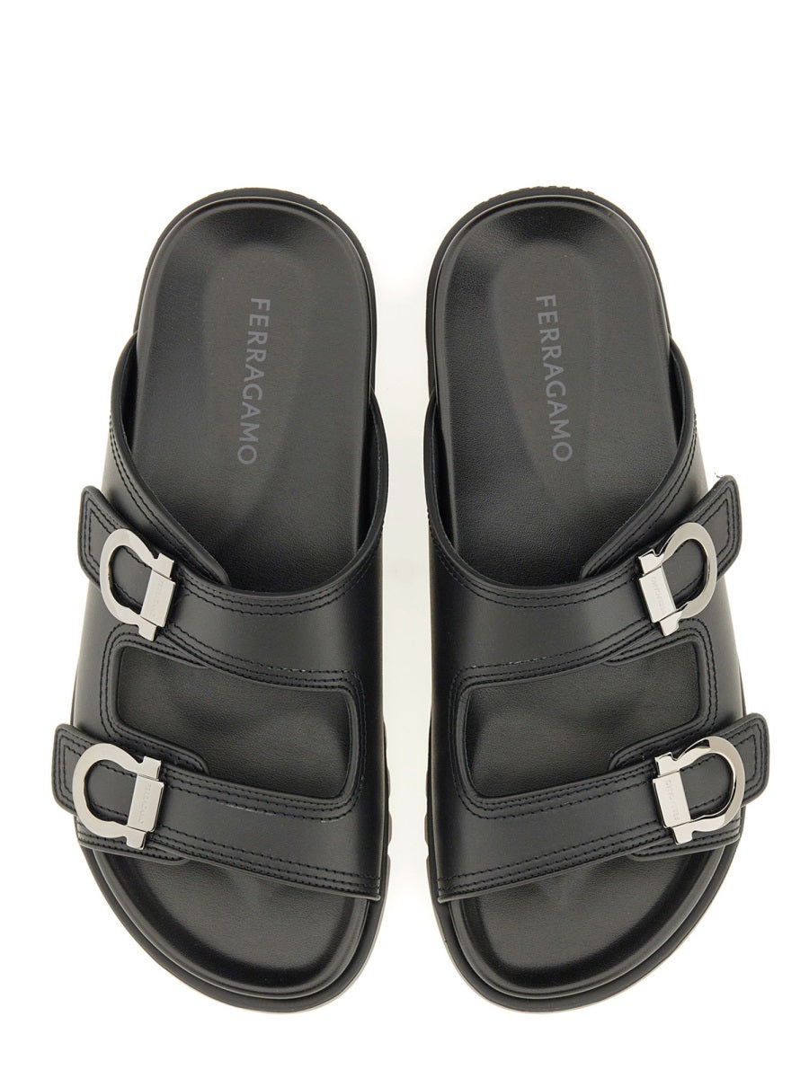 Ferragamo Men Double-Strap Sandal FERRAGAMO