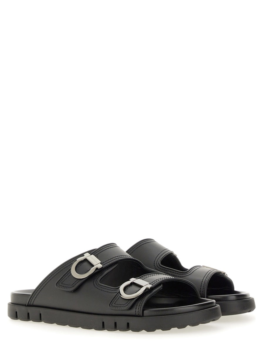 Ferragamo Men Double-Strap Sandal FERRAGAMO