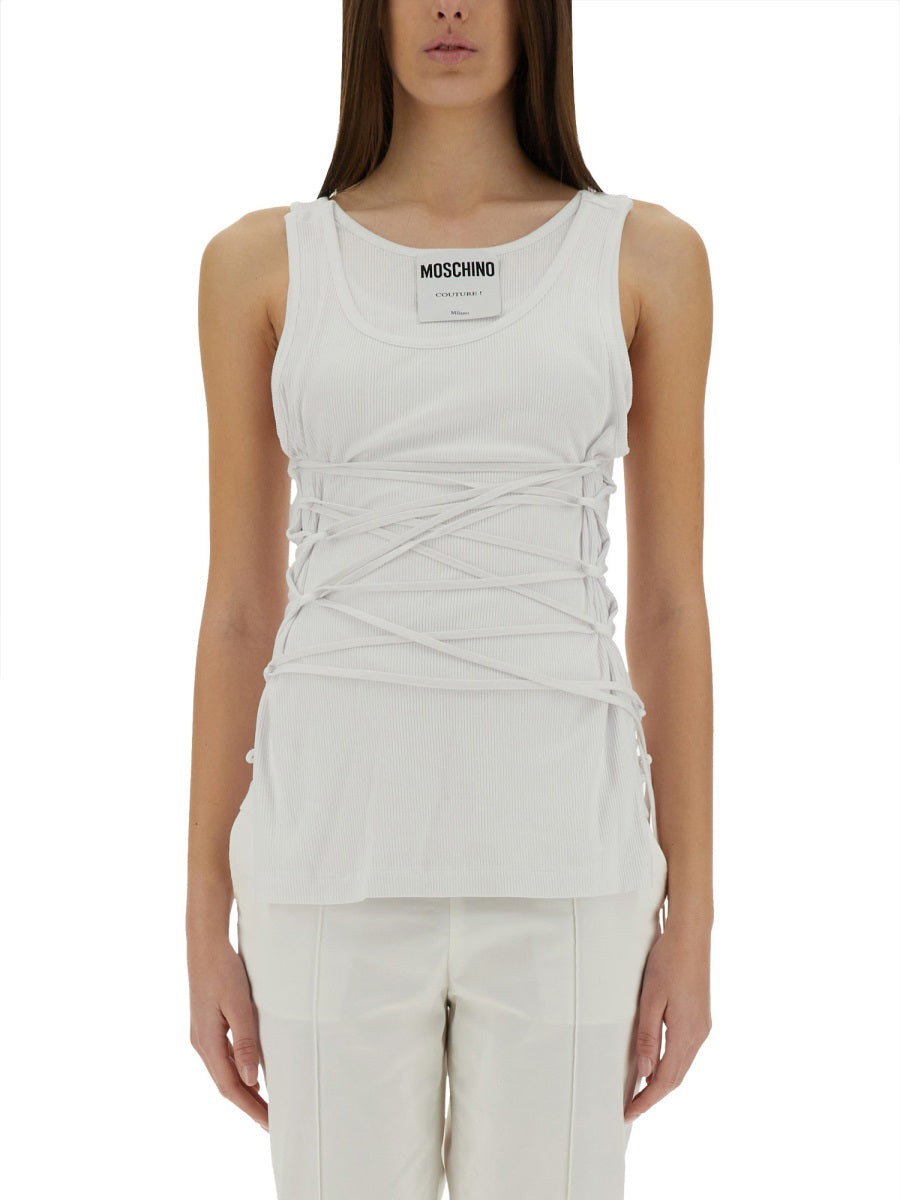 Moschino Women Tank Top With Laces MOSCHINO