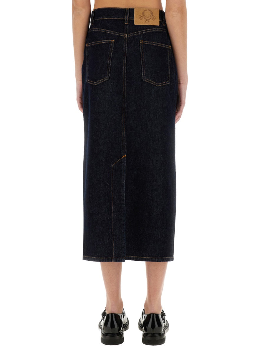 Moschino Women Long Denim Skirt MOSCHINO