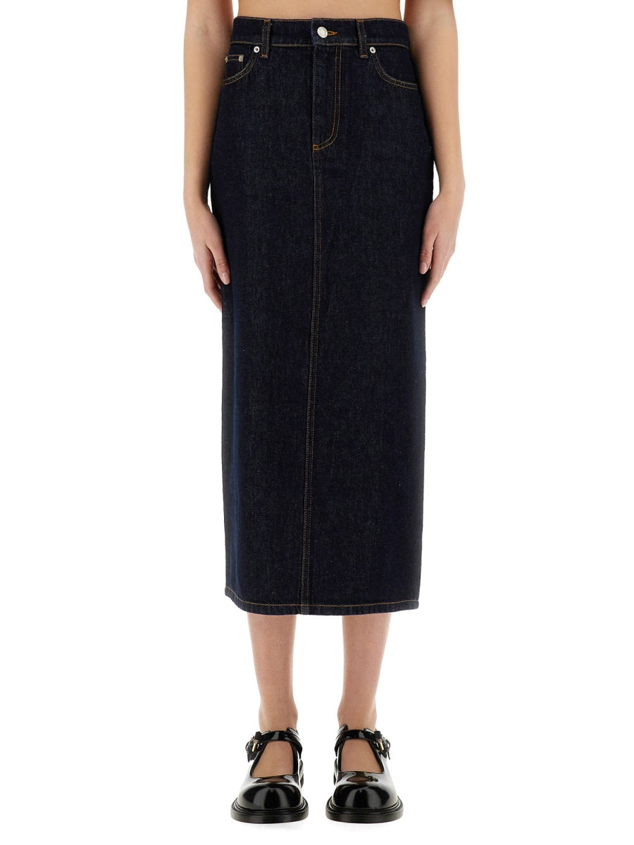 Moschino Women Long Denim Skirt MOSCHINO