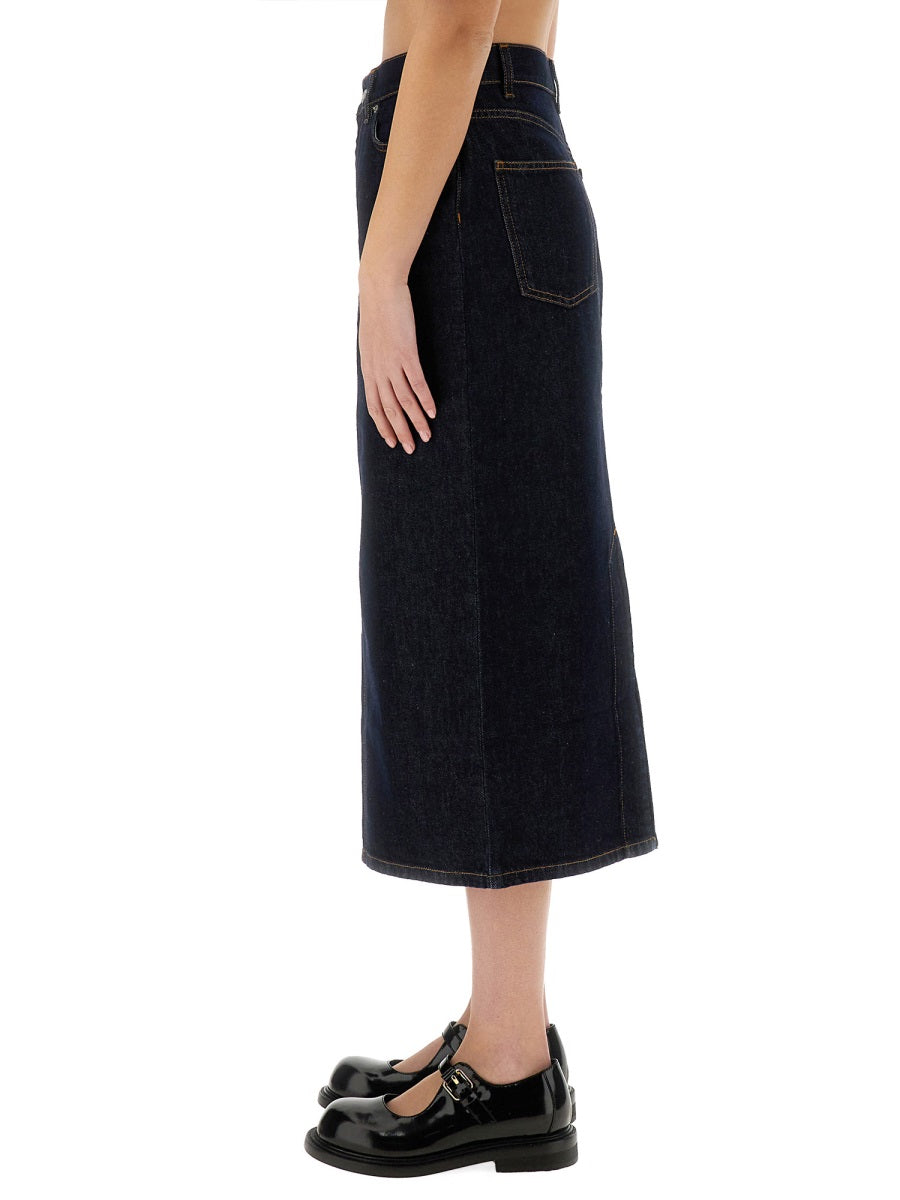 Moschino Women Long Denim Skirt MOSCHINO