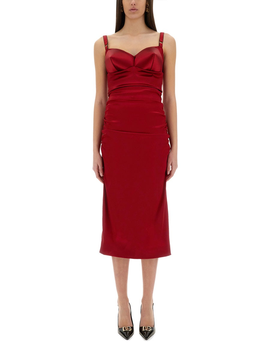 Dolce & Gabbana Women Longuette Dress With Cone Cups DOLCE & GABBANA