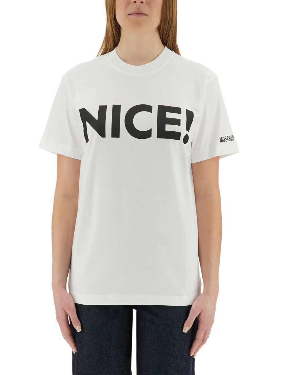 Moschino Women T-Shirt "Nice!" MOSCHINO