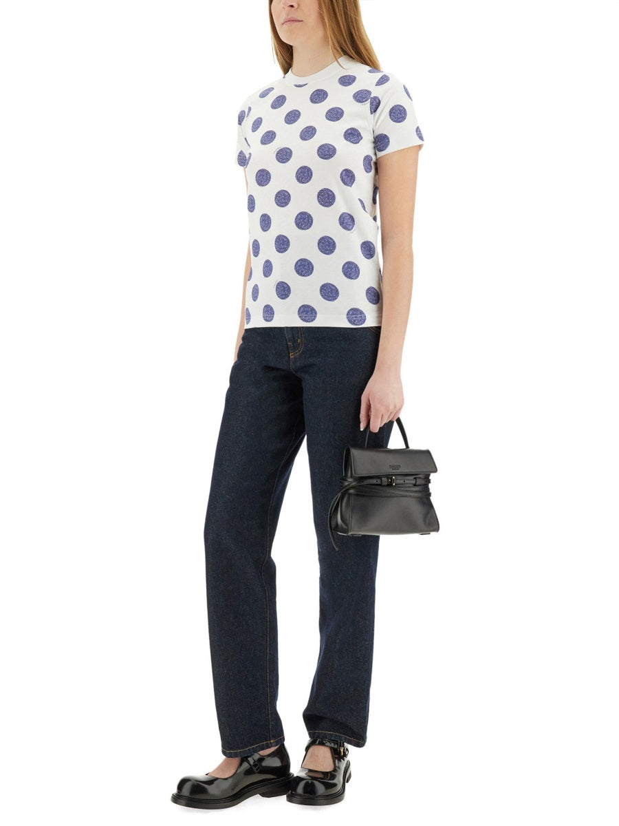 Moschino Women "Laurel Crown Patch" Denim Pants MOSCHINO
