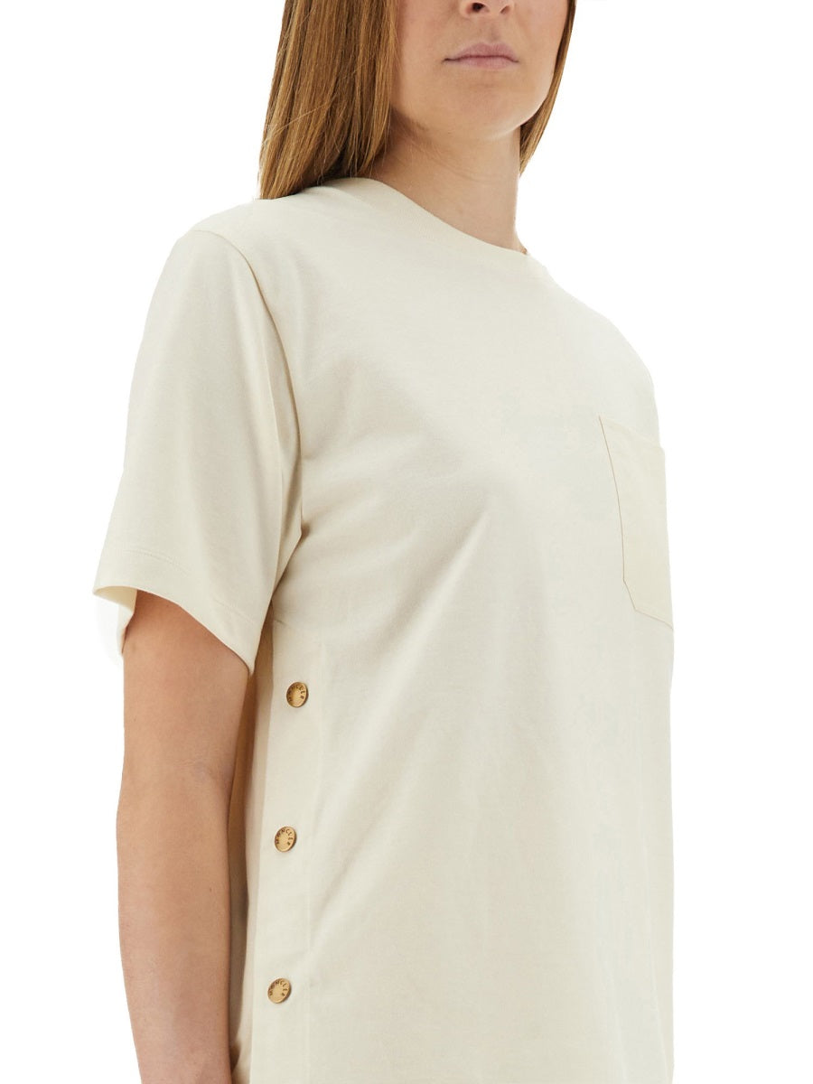 Moncler Women T-Shirt With Side Buttons MONCLER