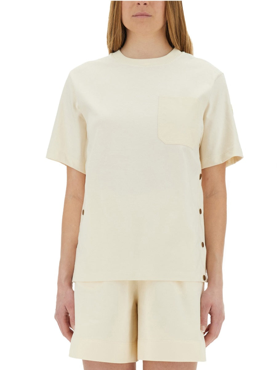 Moncler Women T-Shirt With Side Buttons MONCLER