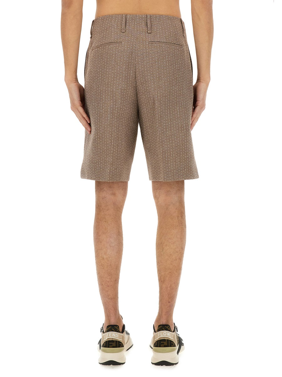 Fendi Men Jacquard Bermuda Shorts FENDI