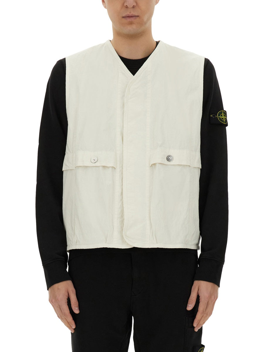 Stone Island Men Vests With Logo STONE ISLAND