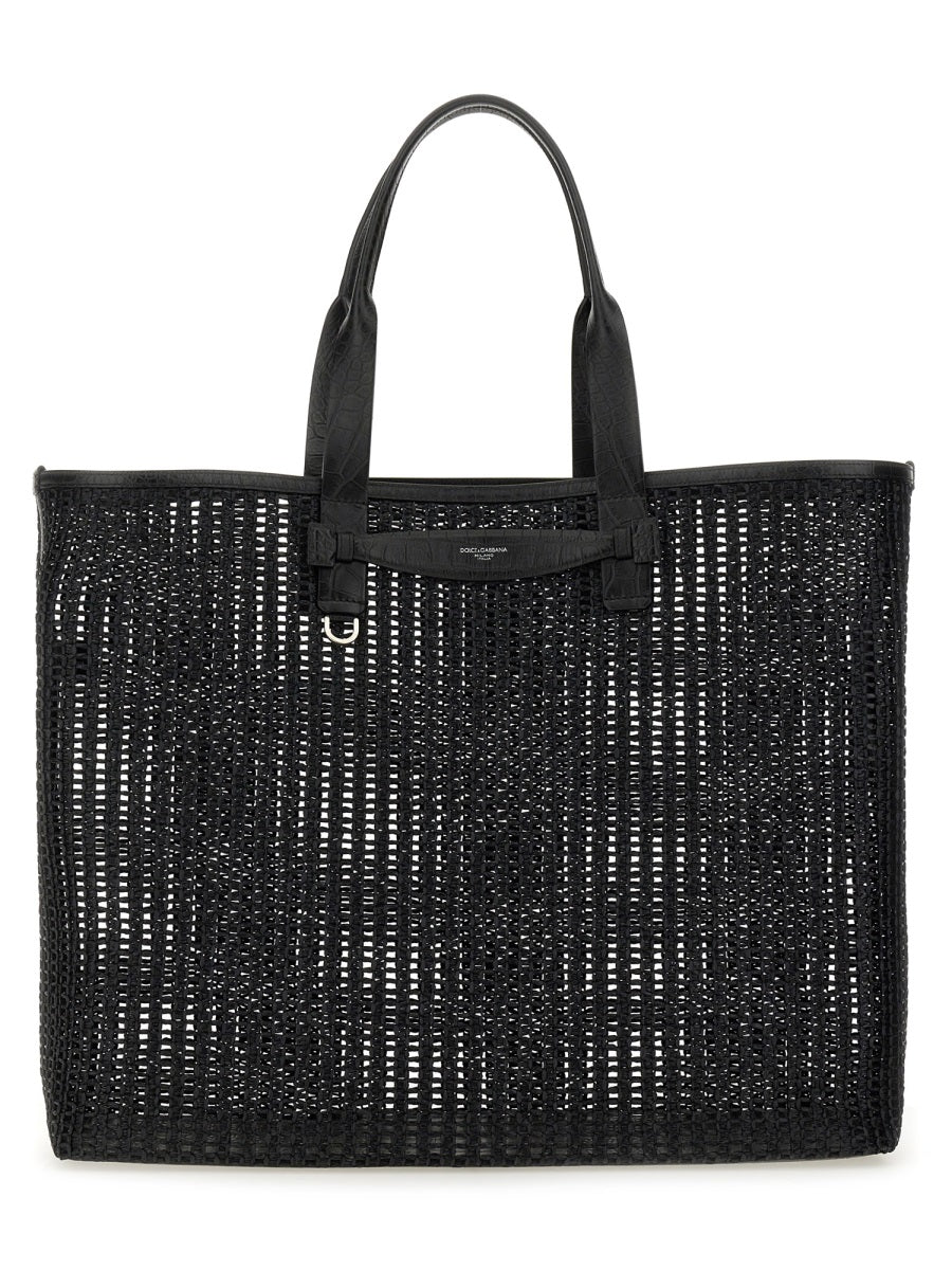 Dolce & Gabbana Men Woven Mesh Shopping Bag DOLCE & GABBANA
