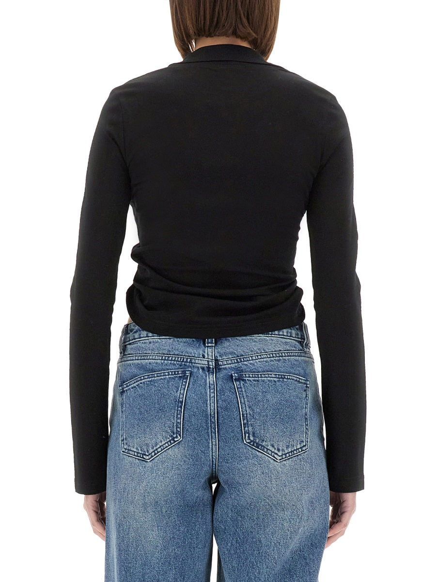 Courreges Women Cropped Polo Shirt "Twist" COURREGES