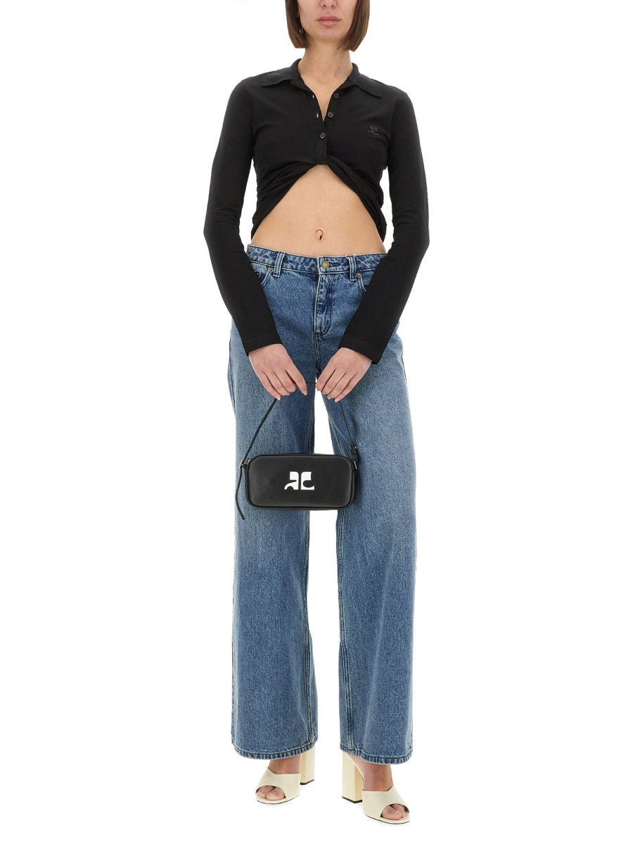 Courreges Women Cropped Polo Shirt "Twist" COURREGES