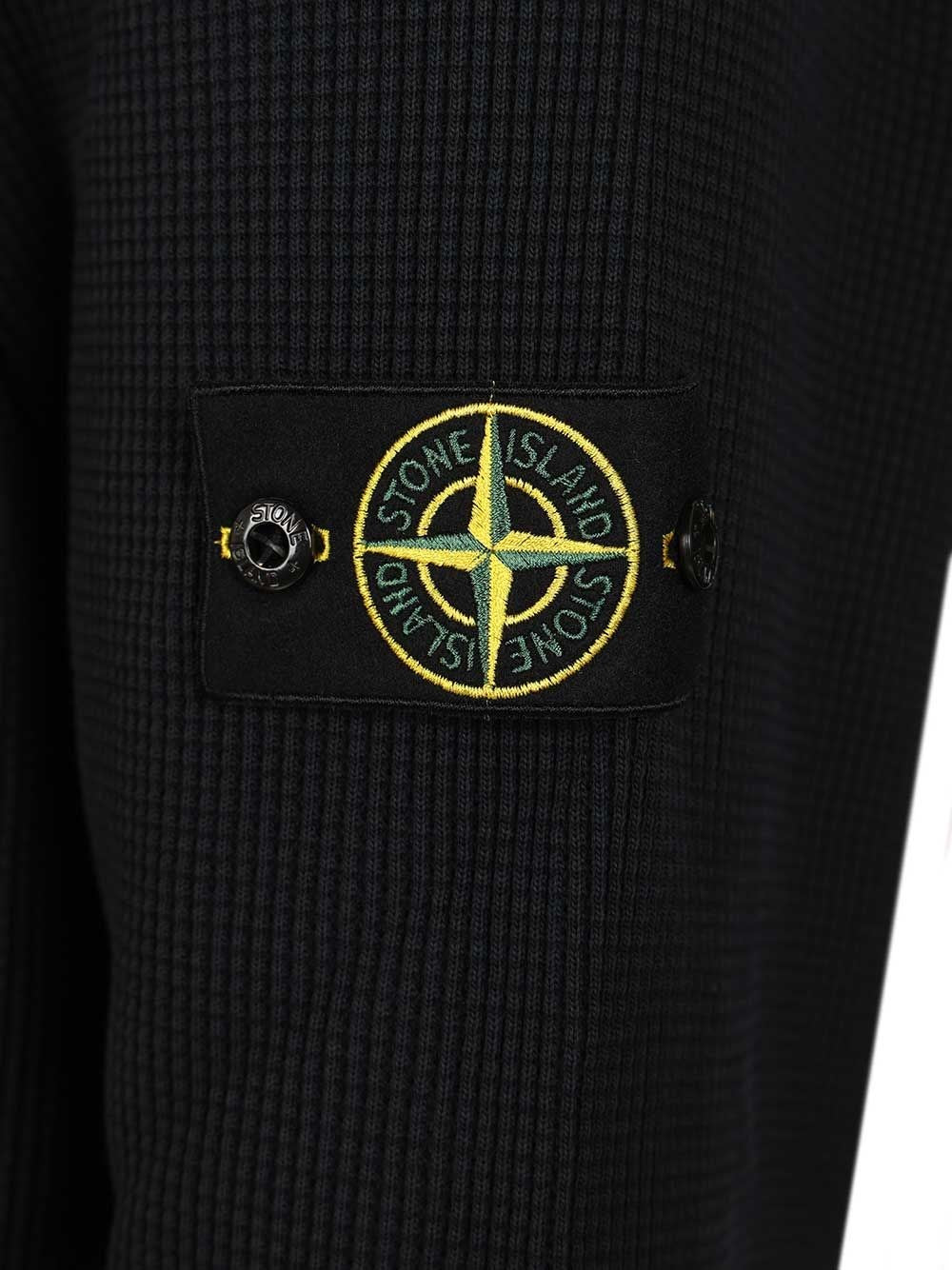 Stone Island Men Crewneck Sweatshirt In Waffle-Knit Organic Cotton STONE ISLAND