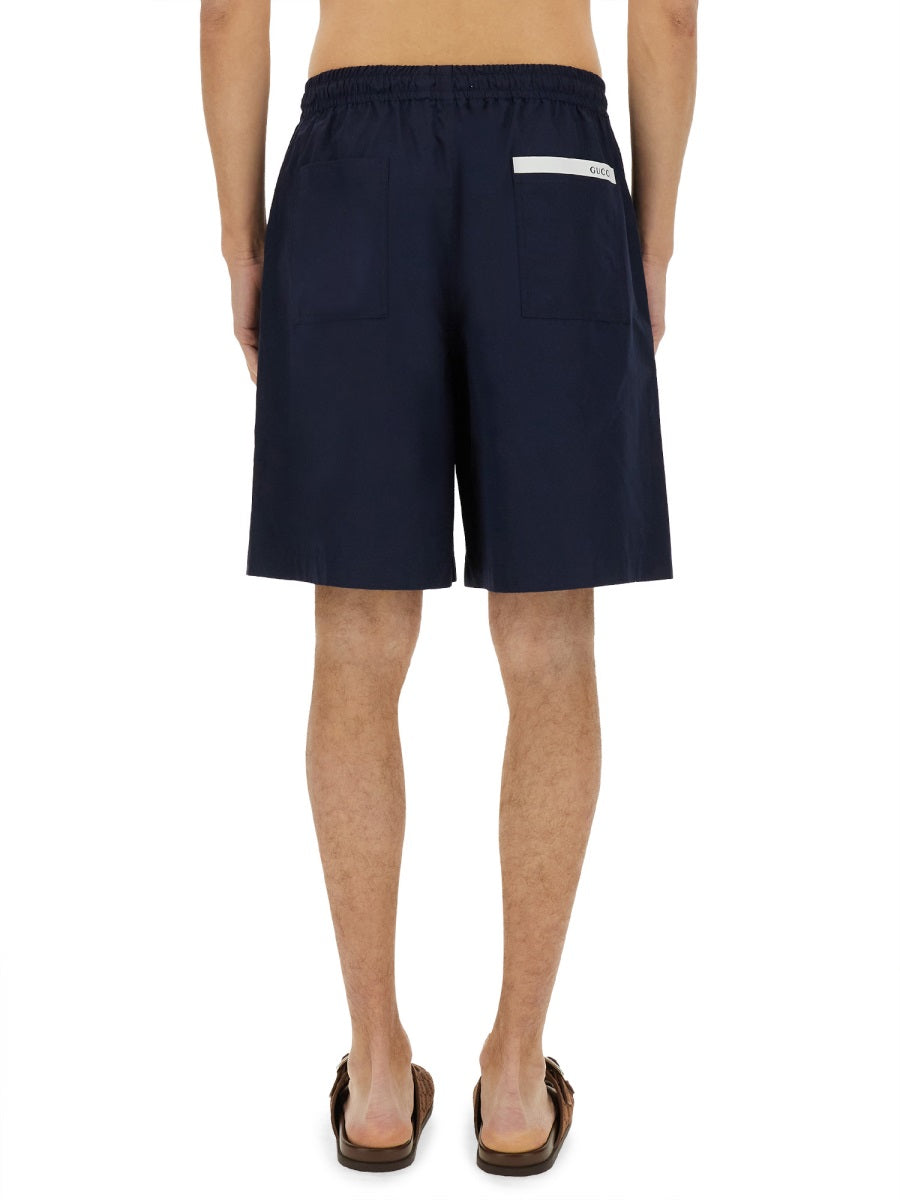 Gucci Men Poplin Shorts GUCCI