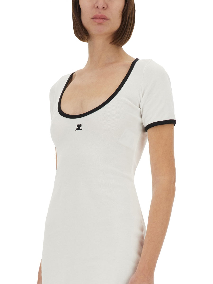 Courreges Women "Holistic Contrast" Mini Dress COURREGES
