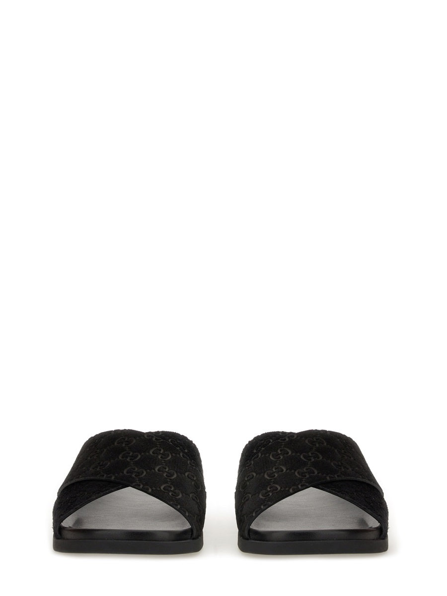 Gucci Men Sandal Slider With Gg Pattern GUCCI