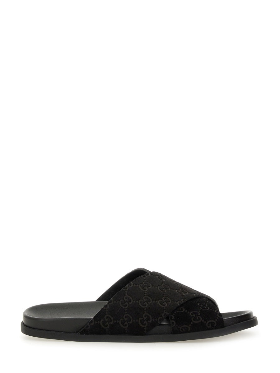 Gucci Men Sandal Slider With Gg Pattern GUCCI