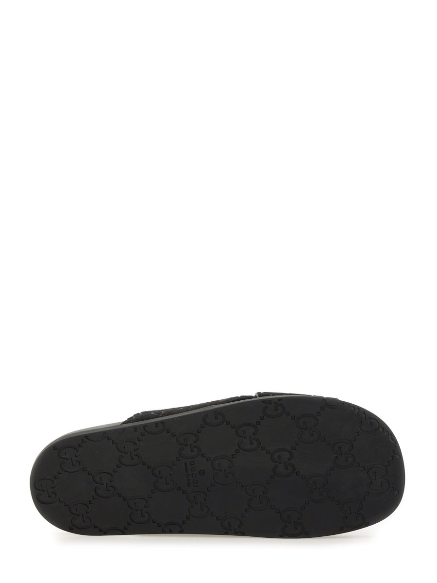 Gucci Men Sandal Slider With Gg Pattern GUCCI