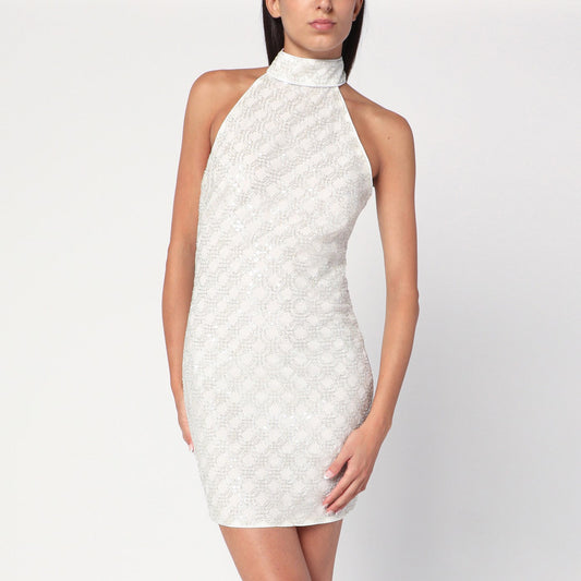 Rotate Cream-Colored Dress With Sequins Women
