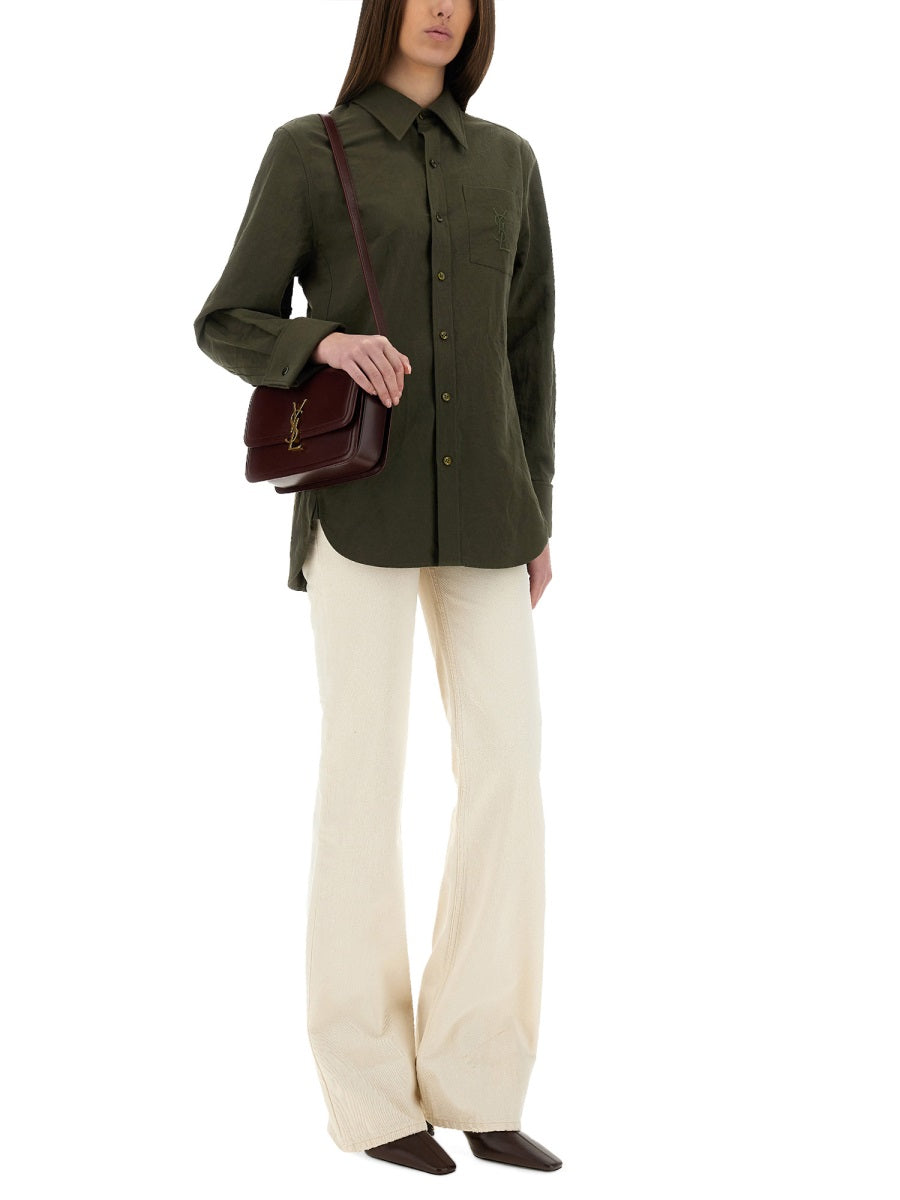 Saint Laurent Women Linen And Cotton "Cassandre" Shirt SAINT LAURENT