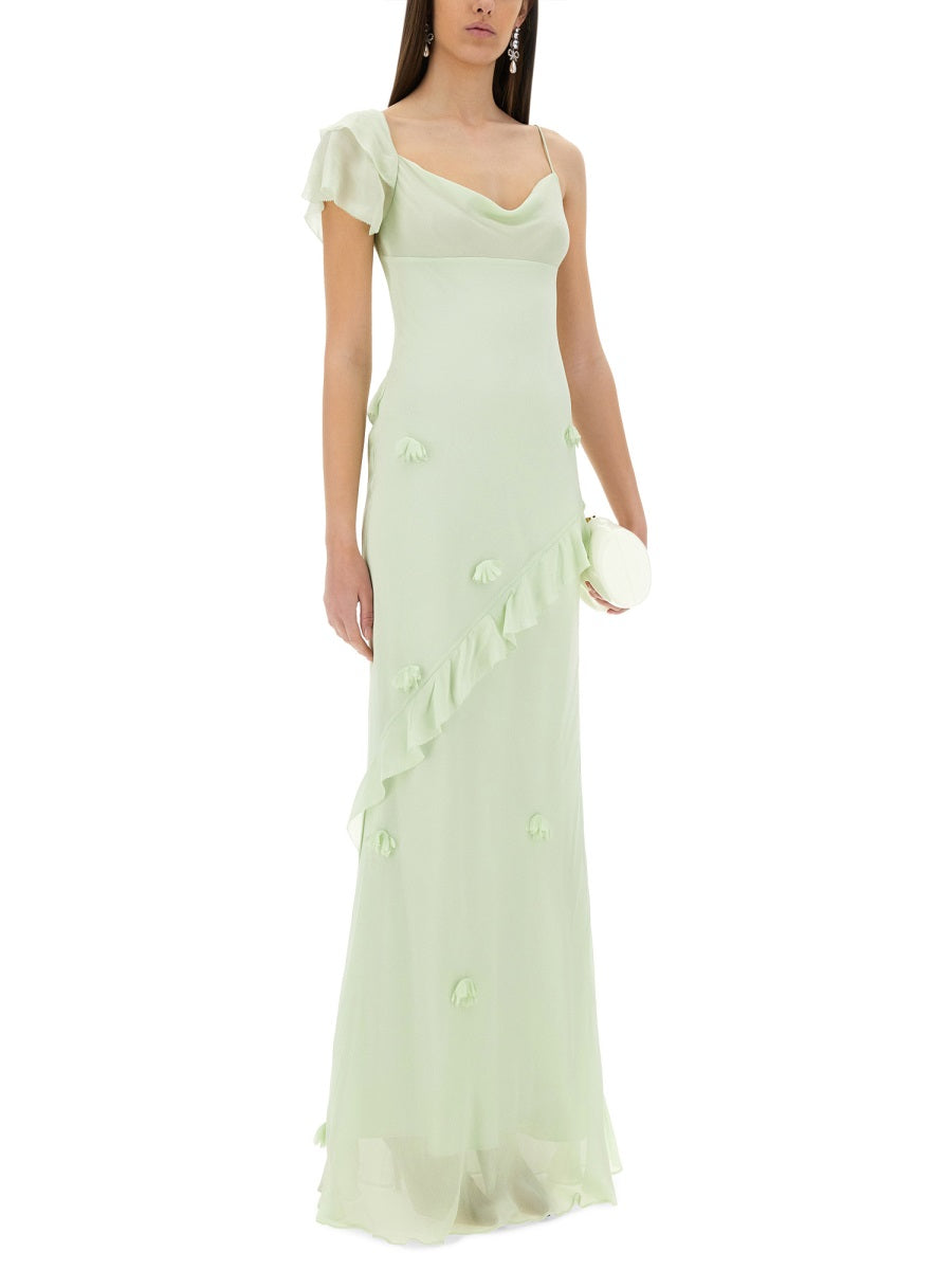 Self-Portrait Women Long Dress With Floral Appliqués SELF-PORTRAIT