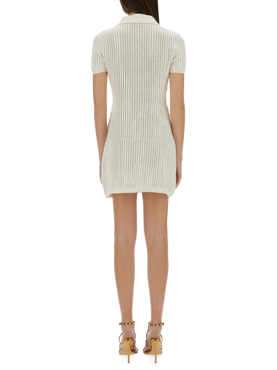 Self-Portrait Women Mini Crochet Dress With Sequins SELF-PORTRAIT