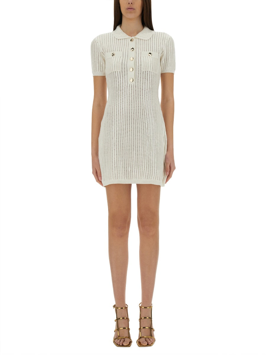Self-Portrait Women Mini Crochet Dress With Sequins SELF-PORTRAIT