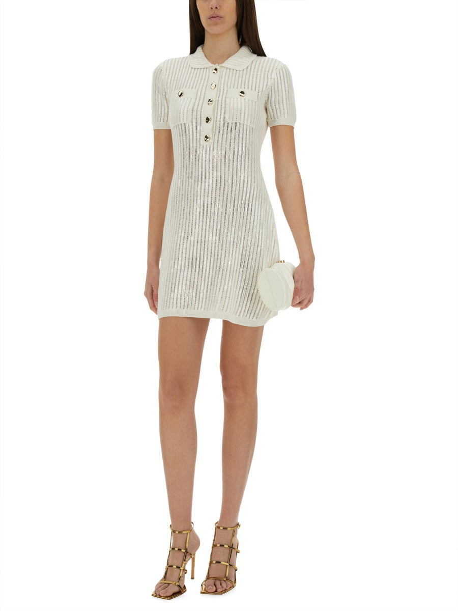 Self-Portrait Women Mini Crochet Dress With Sequins SELF-PORTRAIT