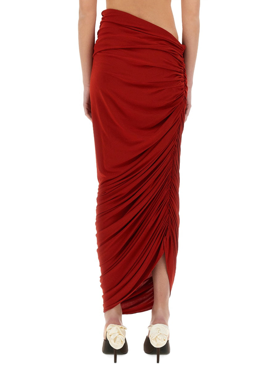 Magda Butrym Women Asymmetrical Draped Midi Skirt MAGDA BUTRYM