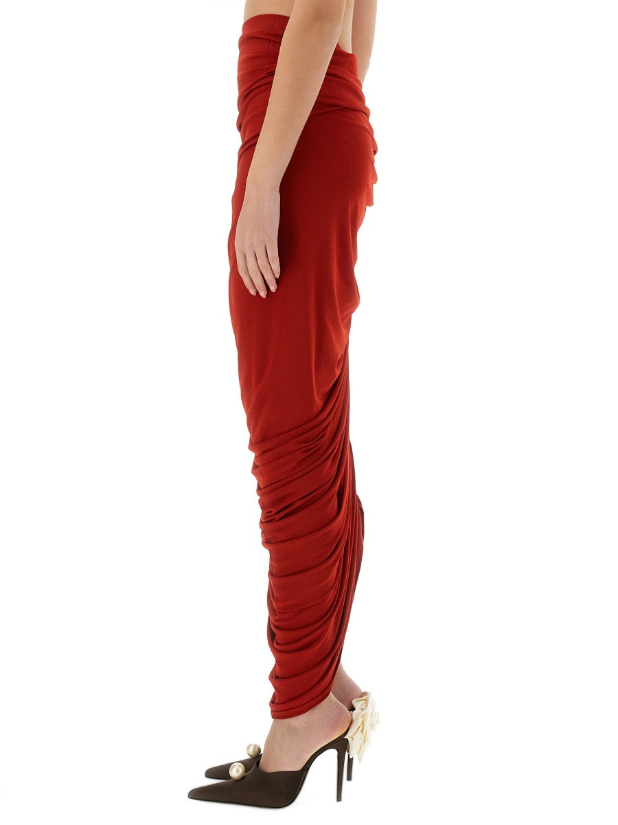 Magda Butrym Women Asymmetrical Draped Midi Skirt MAGDA BUTRYM