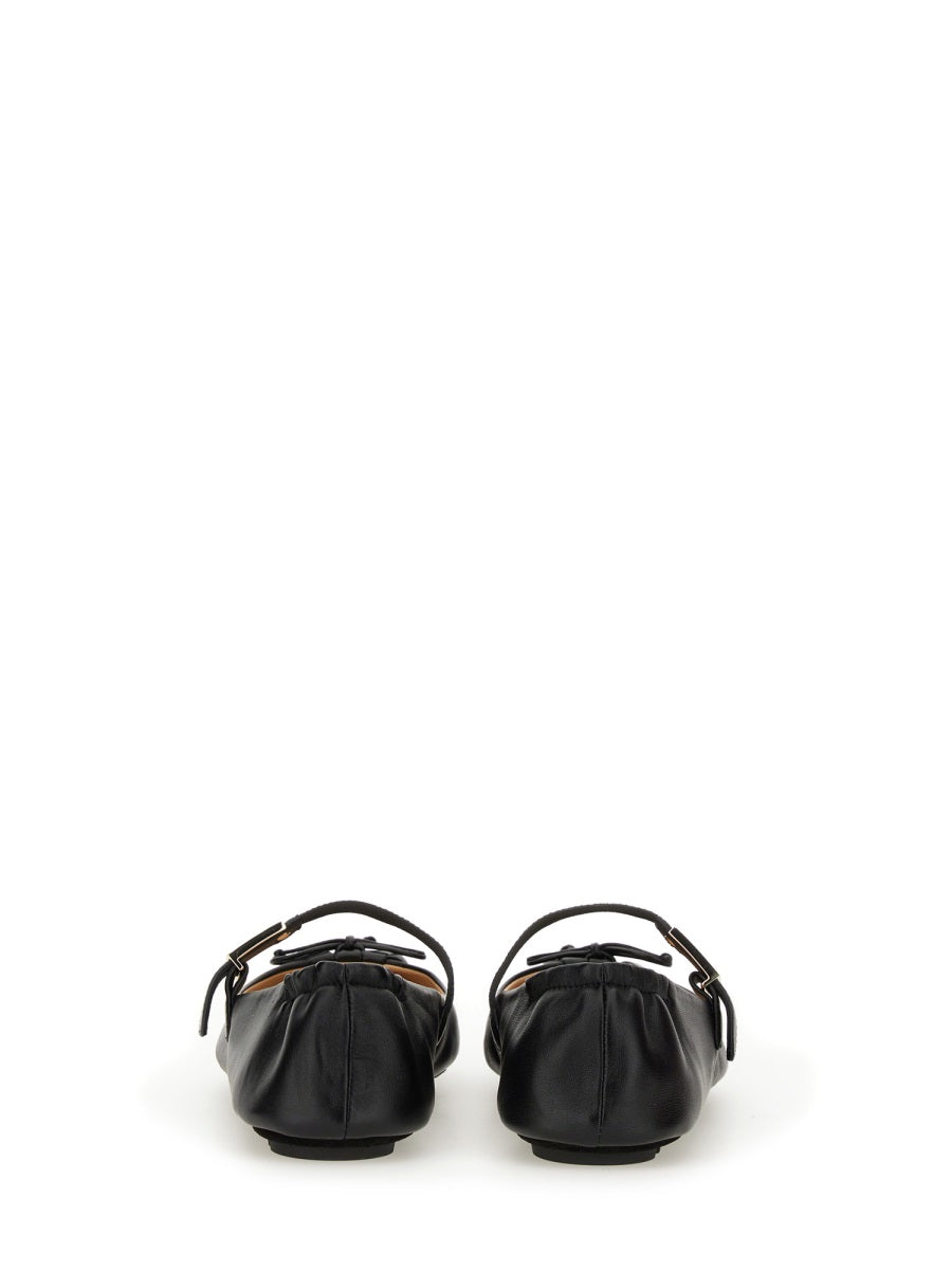 Fendi Women Ballerina With Ff Baguette Pattern
