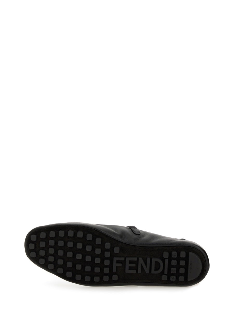 Fendi Women Ballerina With Ff Baguette Pattern