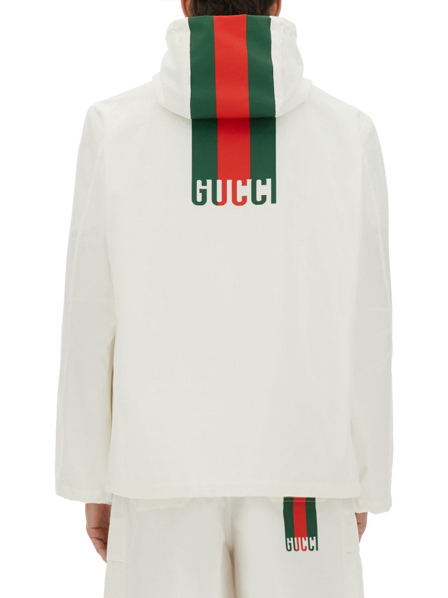 Gucci Men Zipper Sweatshirt "Web" GUCCI