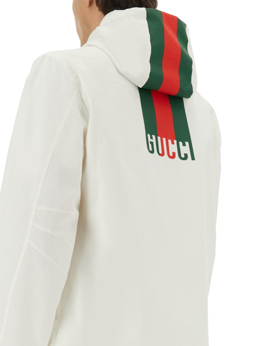 Gucci Men Zipper Sweatshirt "Web" GUCCI