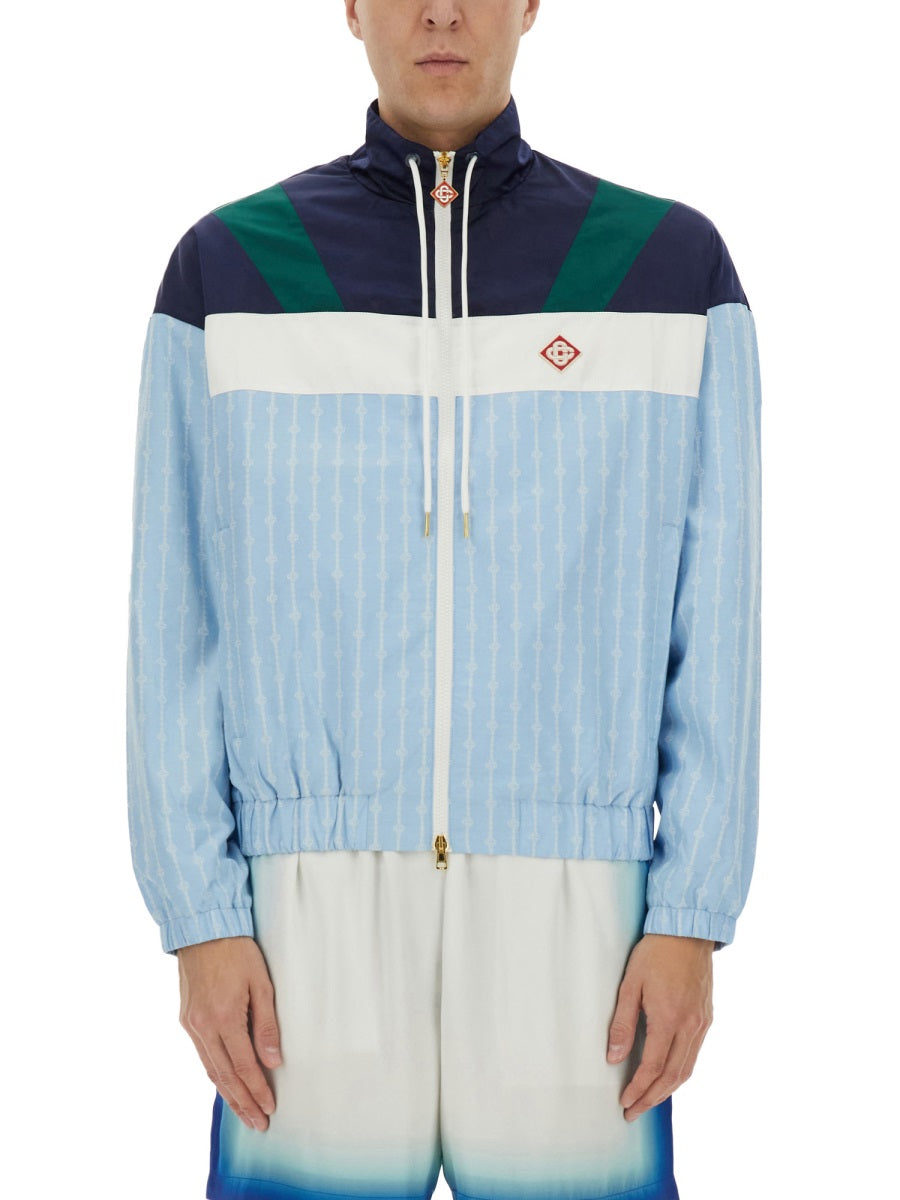 Casablanca Men "Pinstripe Laurel" Track Jacket CASABLANCA