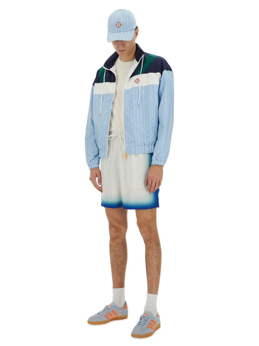 Casablanca Men "Pinstripe Laurel" Track Jacket CASABLANCA
