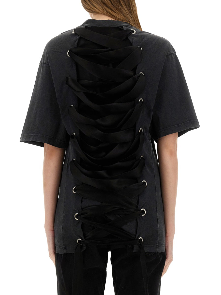 Balenciaga Women "Lace-Up" T-Shirt BALENCIAGA