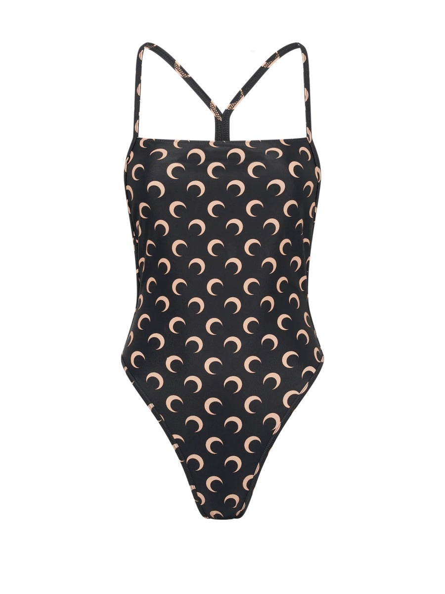 Marine Serre Women Jersey One-Piece Swimsuit MARINE SERRE