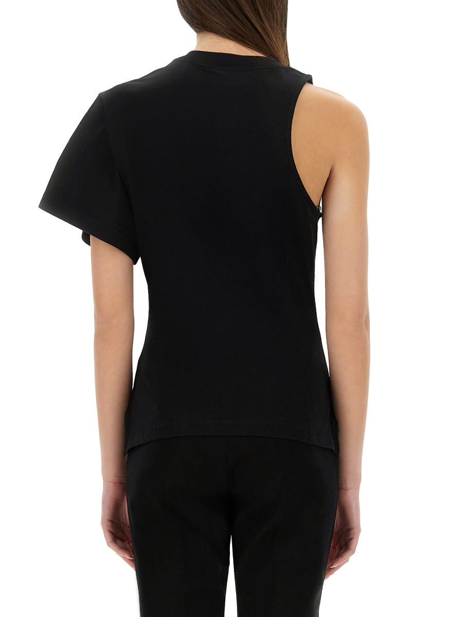 Courreges Women One-Shoulder T-Shirt In Scuba COURREGES