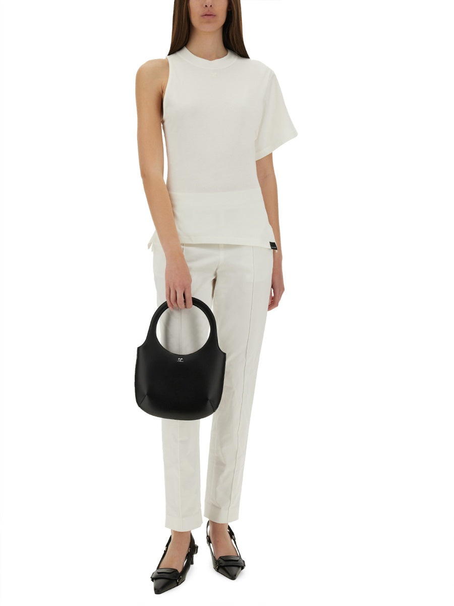 Courreges Women One-Shoulder T-Shirt In Scuba COURREGES